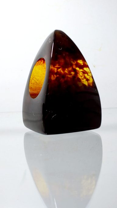 Blue Amber statement ring