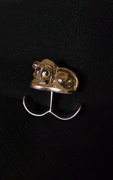 Citrine Piglet Ring