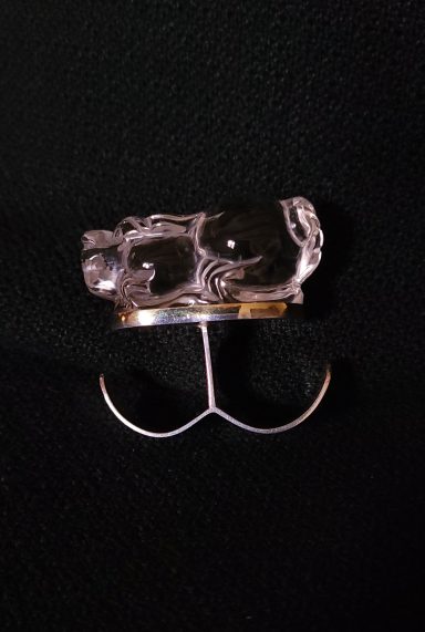 Clear Quartz Pixiu Ring